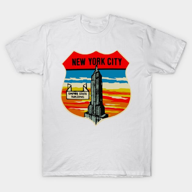 Vintage Empire State Decal T-Shirt by ZSONN